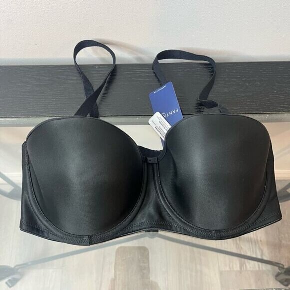 Fantasie Women’s 32DD Black Smoothing Soft Moulded Strapless Option Grip Bra NWT - Picture 3 of 9